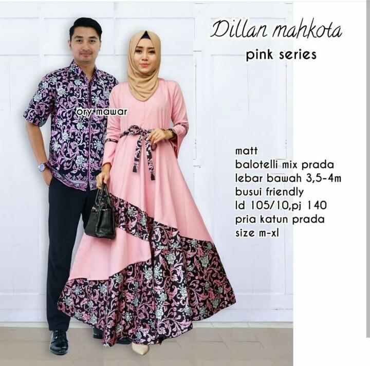 TERMURAH – BATIK COUPLE MODERN DILAN MAHKOTA PINK