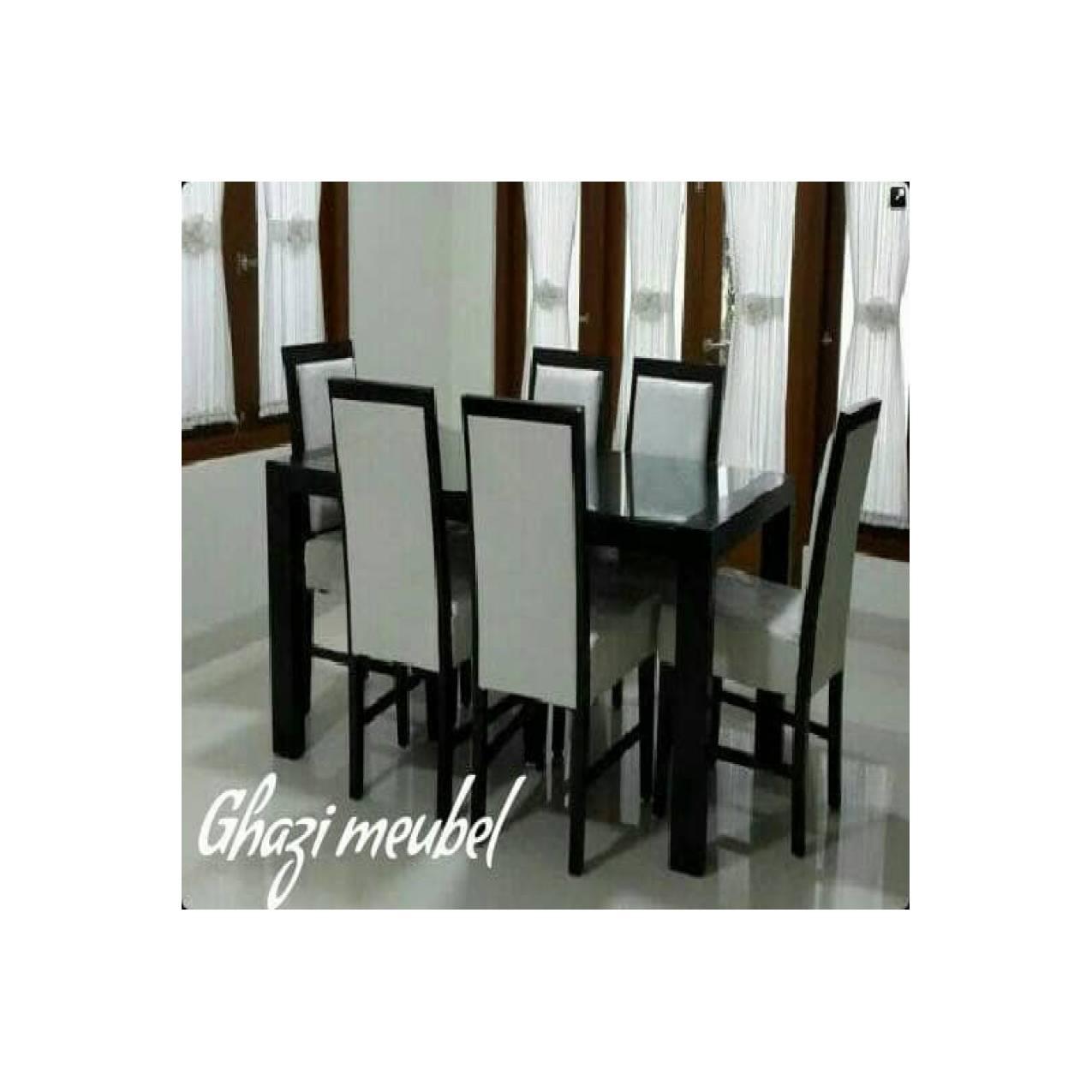 meja makan set 6 kursi minimalis