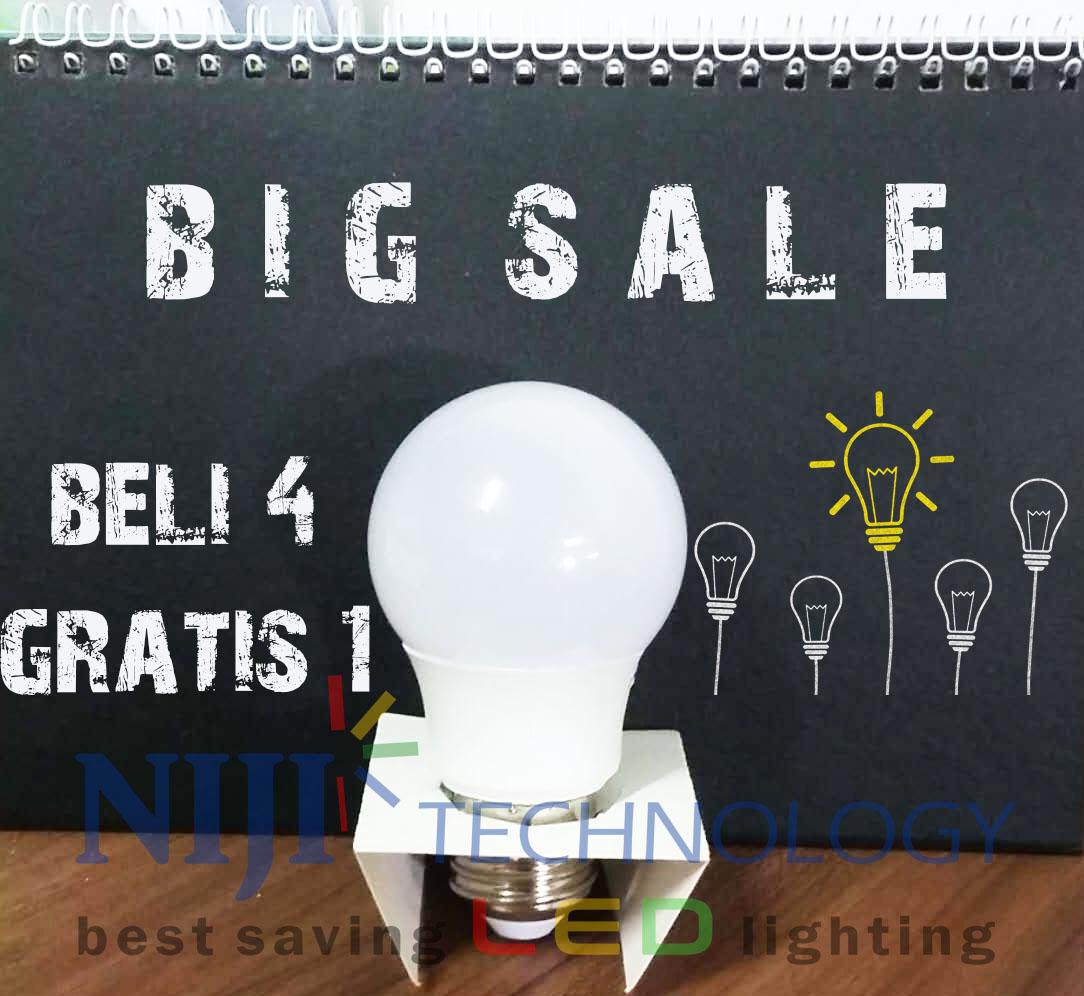 (BELI 4 GRATIS 1) Lampu LED bohlam dop (LED bulb) import 5 watt