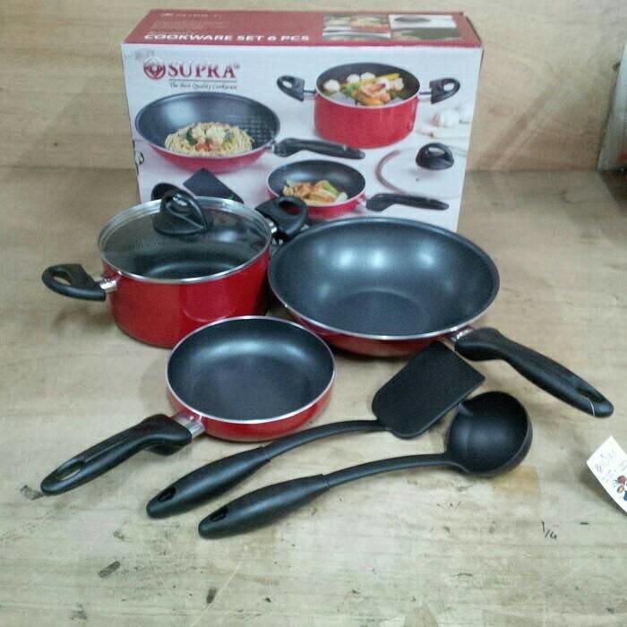 Panci Dan Penggorengan Supra Set 6 Pcs - 1K6dlf
