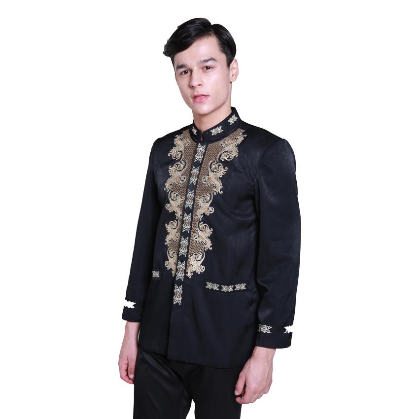 Zos Jas Koko ( JASKO ) Baju Koko Pakaian Pria long grandad black doff kemeja koko pria warna hitam batik long slevees short slevees kemeja fashion atasan pria fashion pria kerah lipat sanghai kemeja distro kemeja kantor kerja fashion formal muslim wear