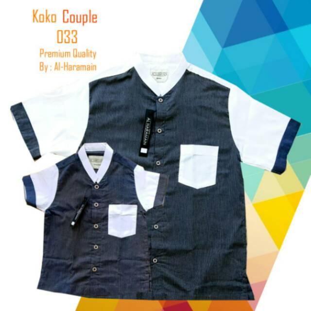 Koko couple anak ayah premium / Koko couple Al Haramain / Baju couple muslim Anak CT GREY XL