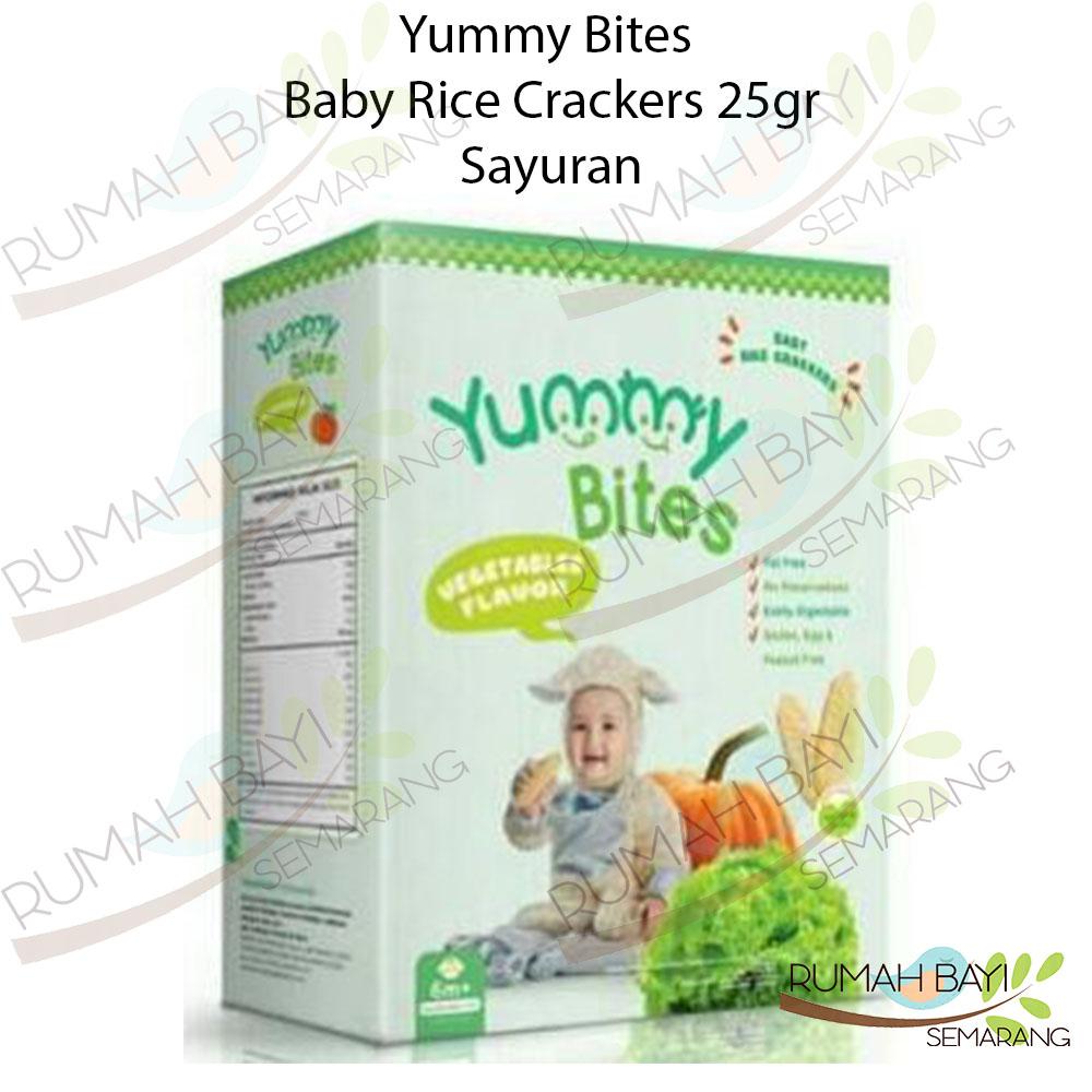 Yummy Bites Baby Rice Crackers Sayuran 25gr - Snack Sehat Bayi