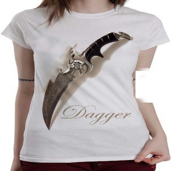 Kaos 3D dagger pisau belati
