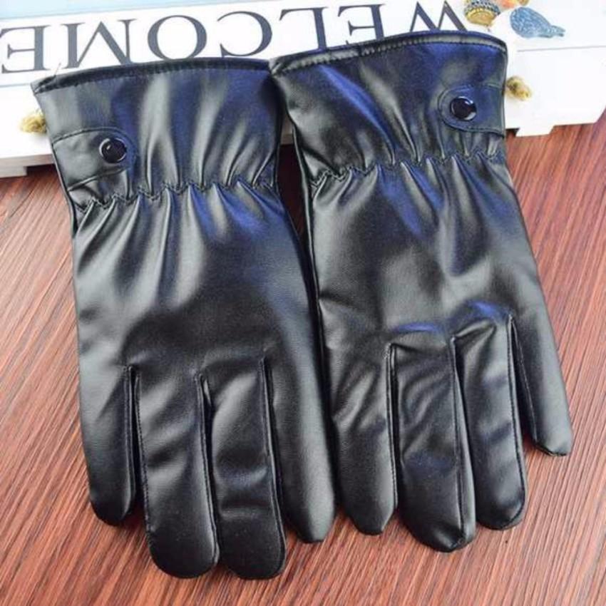 Sarung Tangan Motor Kulit Wanita Waterproof Touchscreen Touch Screen Racing Bike Women Gloves Compatible with Smartphone Android Layar Sentuh PU Leather Pengendara Motor Sepeda Bikers Motorcycle Outdoor Hiking Hangat Musim Dingin s5221 - Black
