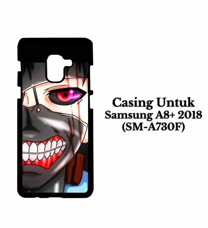 Casing SAMSUNG A8 PLUS 2018 ken kaneki mas 2 Hardcase Custom Case Se7enstores