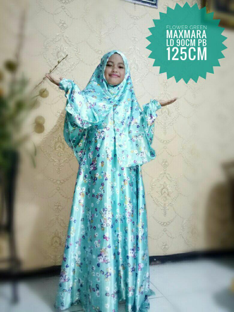 gamis/baju muslim anak perempuan size 9-12tahun tahun-bahan premium maxmara motif-klok 4m By Nurul Collection