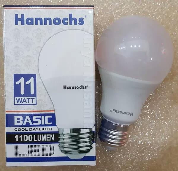 Lampu Ledbulb Hannochs Basic 11watt Bohlam LED Terang Hemat Listrik Bergaransi