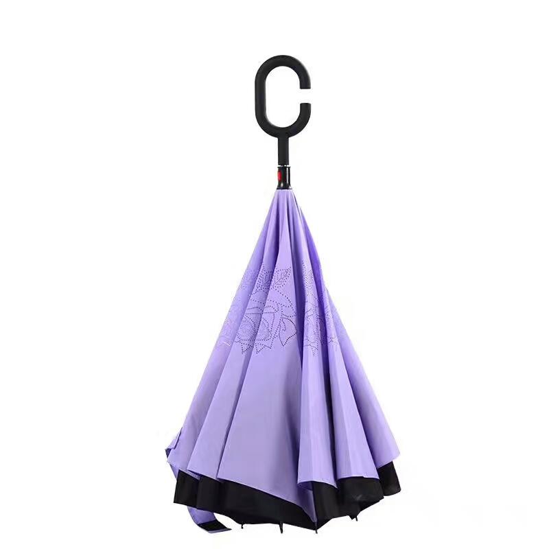 Detail Gambar Reversed Folding Umbrella Gagang C / Payung Terbalik Terkini