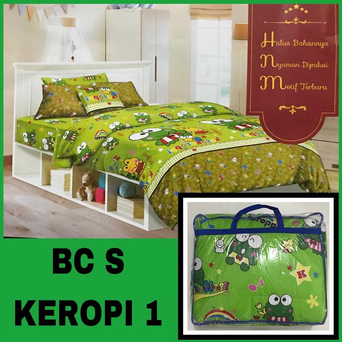 Super Murah - Bedcover Set (Bedcover + Sprei) Single Motif Keroppi Uk. 120 X 200 Cm Kode BANGSA-sprei36