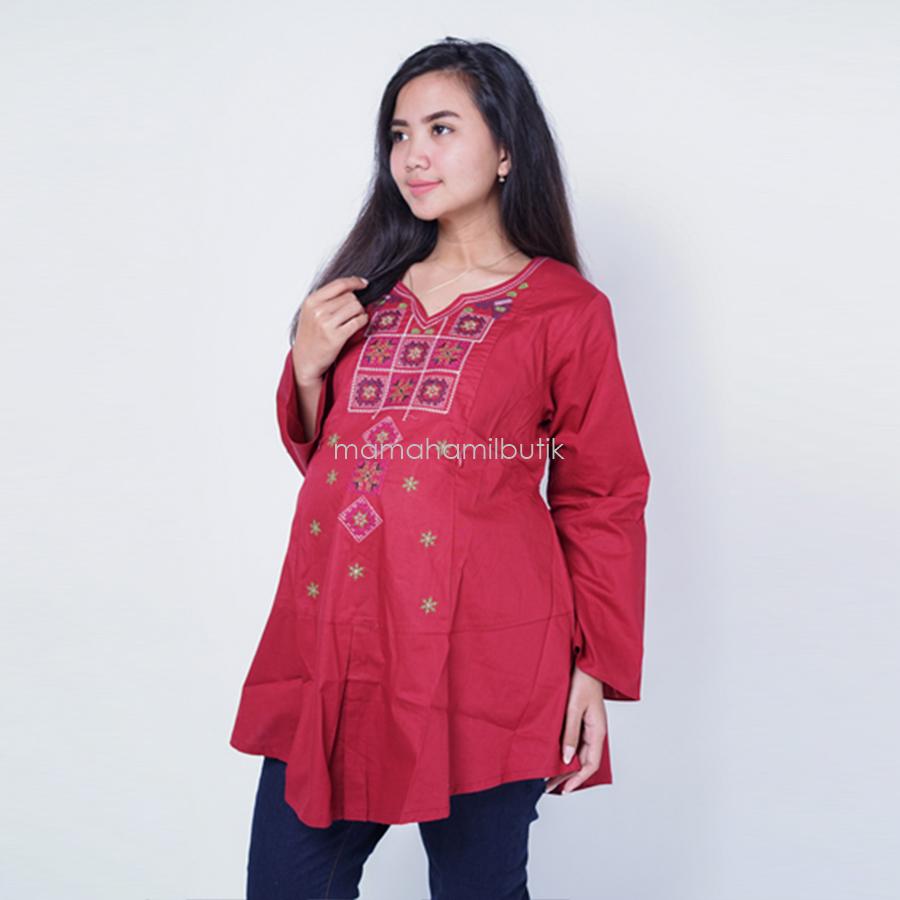 Mama Hamil Baju Hamil Menyusui Muslimah Cristic Blouse / Baju Hamil Untuk Kerja / Baju Hamil Muslim / Baju Hamil Seksi Baju Hamil Gamis / Baju Hamil Kerja Modis / Baju Hamil batik / Baju Hamil Menyusui