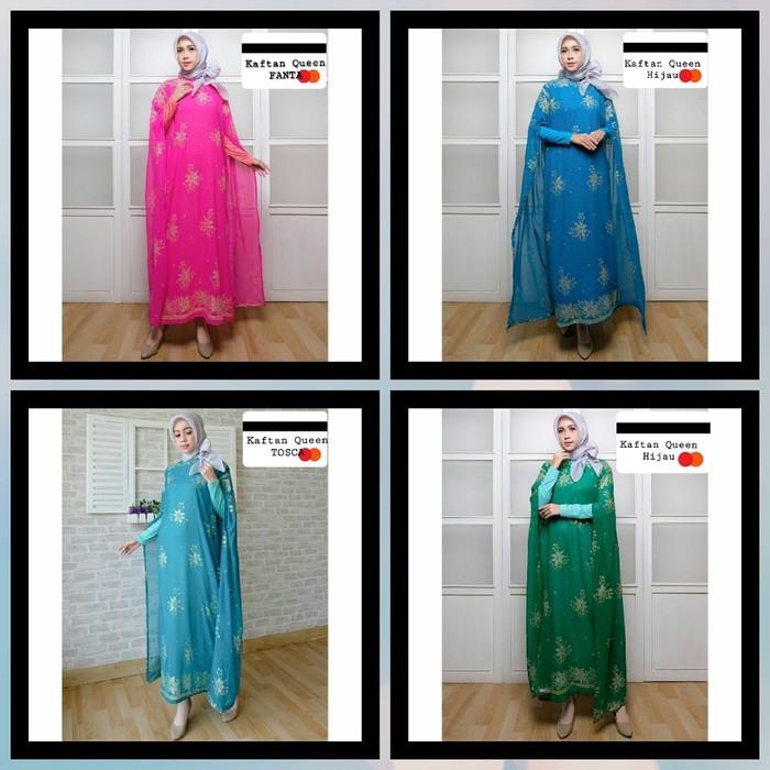 (JNH Shop) Busana Muslim Gamis Kaftan Queen Baju Pesta Sari India Murah Xl Kt1