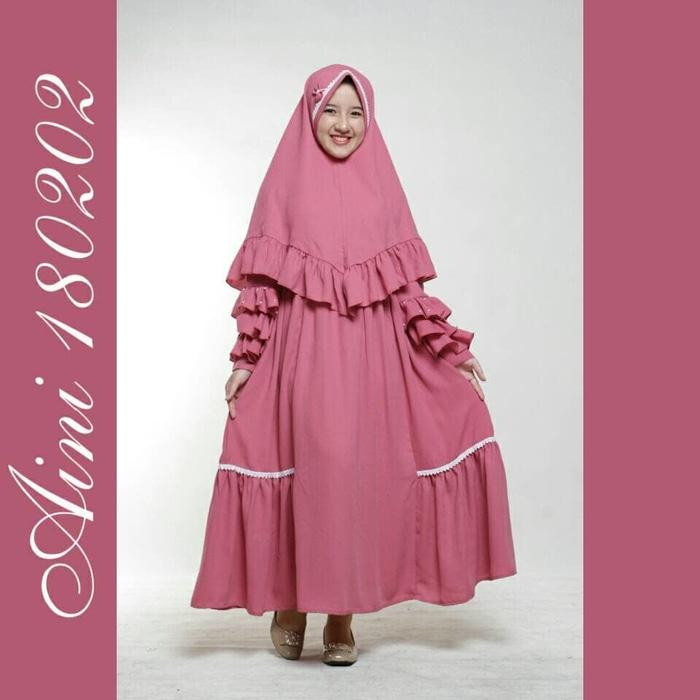 Baju Muslim Anak Perempuan Balita TK SD, Gamis Pesta Anak Aini 180202