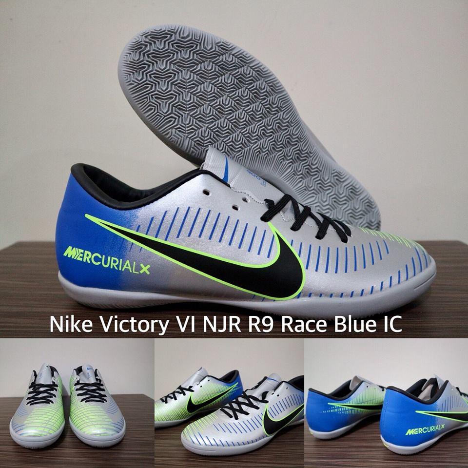 SEPATU FUTSAL NIKE MERCURIAL VICTORY VI NJR R9 RACE BLUE IC + GRADE PREMIUM + BOX ORIGINAL !