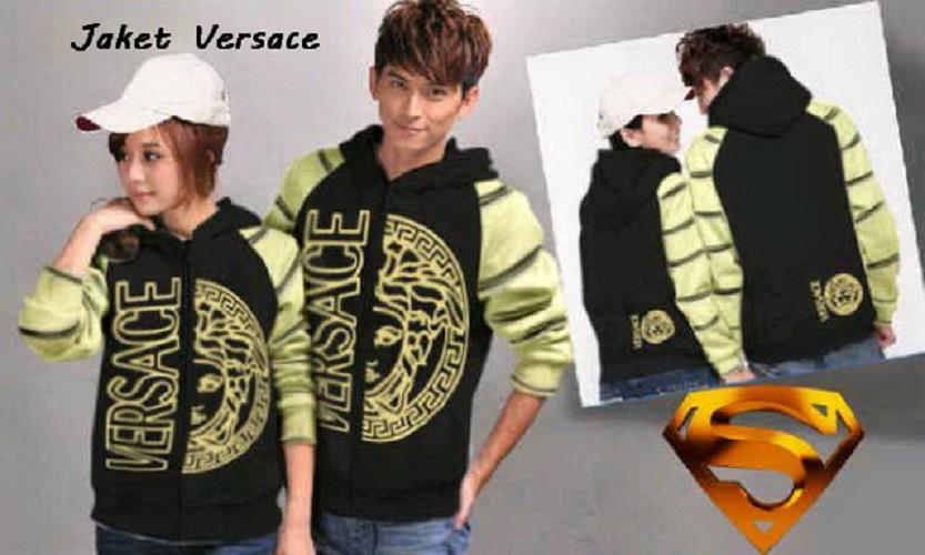 JaketCouple Jaket Couple Salur Baju Pasangan Simple Versace