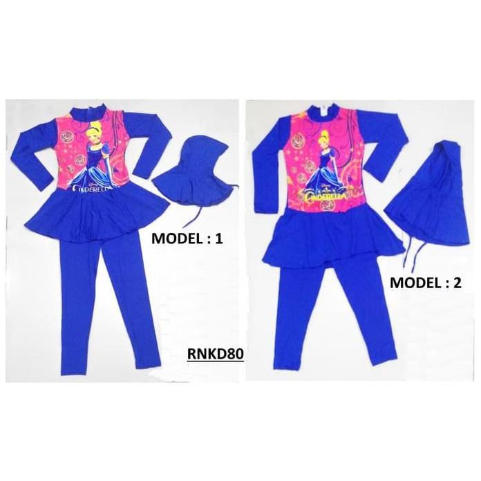 TERMURAH RNKD80 - BAJU RENANG ANAK MUSLIM CINDERELLA - 100.000 DISKON