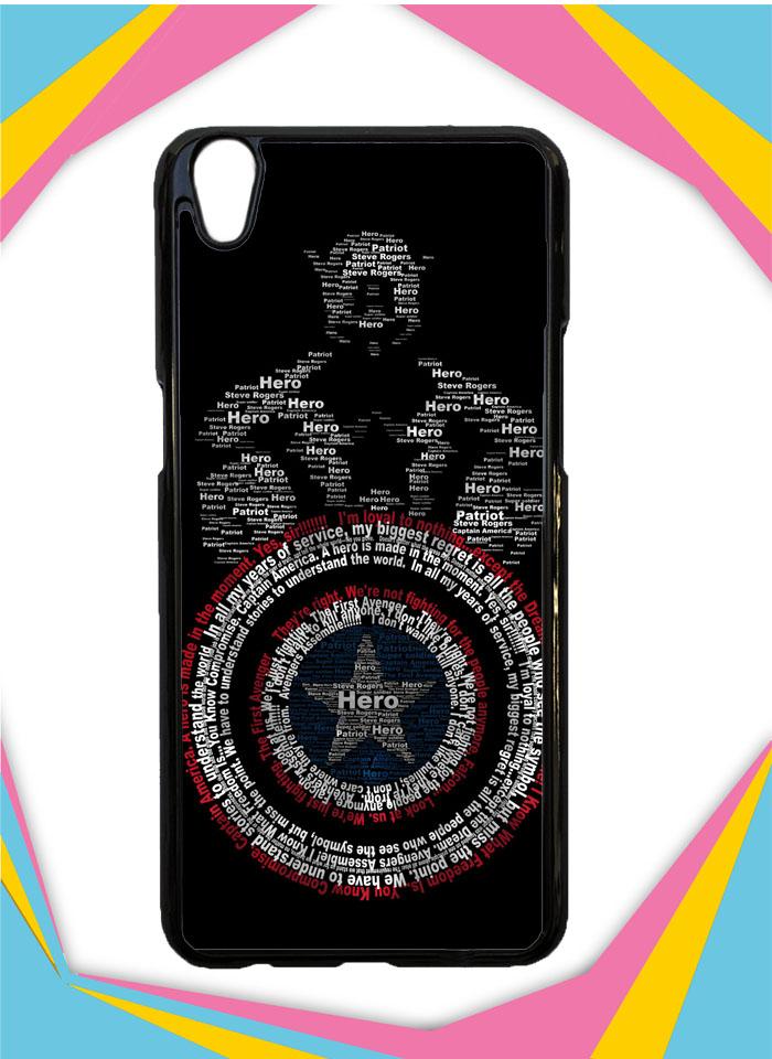 Casing Hardcase Custom OPPO A37F Captain America Typography Z4298 Case Cover