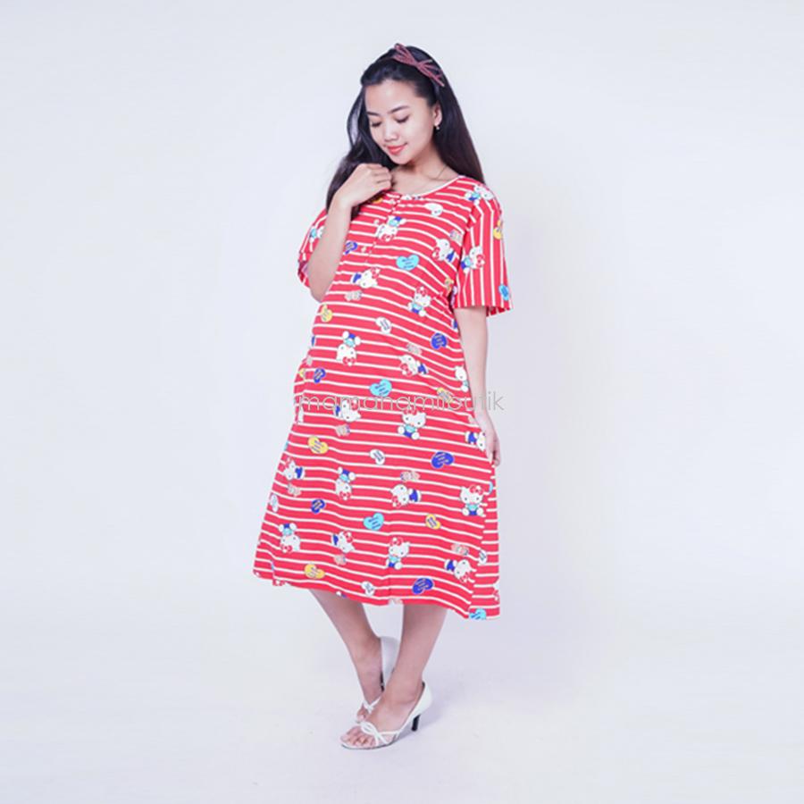 Ning Ayu Daster Hamil Hello kitty JUMBO - DS 461/ daster bali / daster batik / daster ibu / daster malang / daster ibu hamil / daster menyusui / daster hamil / daster payung / daster remaja / daster kencana ungu / daster full kancing / daster kimono