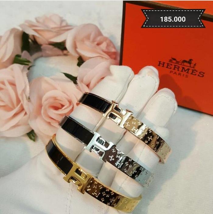 Gelang - Hermes Half Black List Bangle