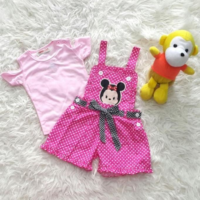 PROMO SALE BAJU CELANA OVERALL ANAK PEREMPUAN KAOS SABRINA TSUM-TSUM FZ001XO