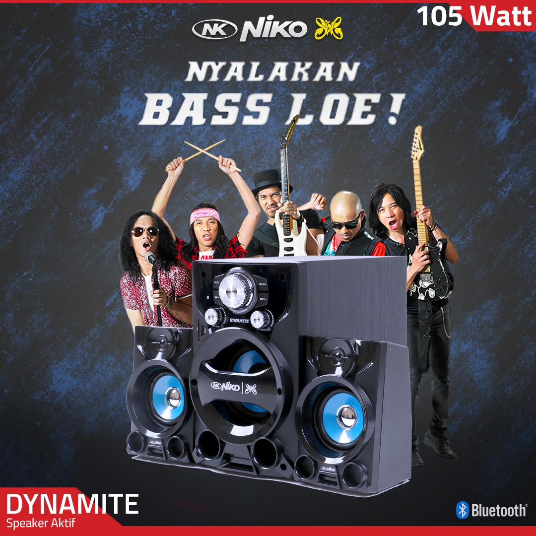 NIKO DYNAMITE SPEAKER - Slank Speaker FM + Bluetooth 55 Watt/Bergaransi