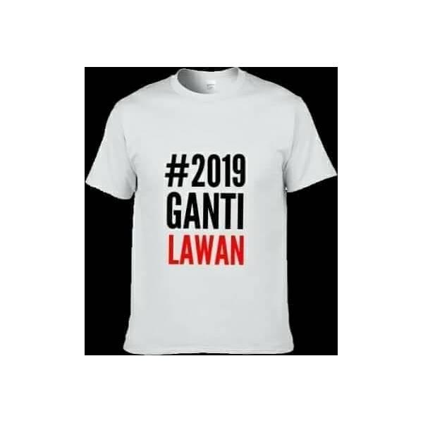 Atasan Kaos Tshirt Baju Combed 30S Distro 2019 Ganti Lawan Presiden Pr Atasan Kaos Tshirt Baju Combed 30S Distro 2019 Ganti Lawan Presiden Pr