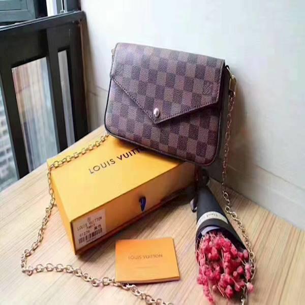 DOMPET LOUIS VUITTON CLUTCH SET 3IN1 61276 PREMIUM MURAH