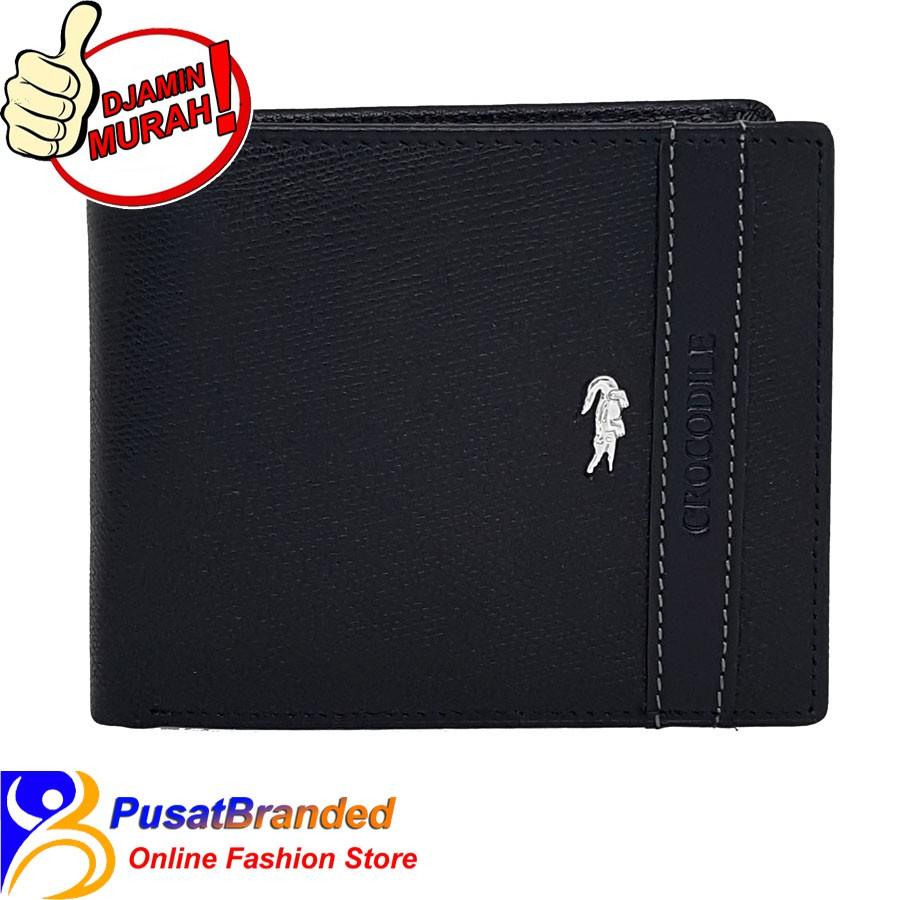 Paling Murah Crocodile C321-12 - Hitam Dompet Pria Kulit Asli Branded Import Toko Makmur Jaya