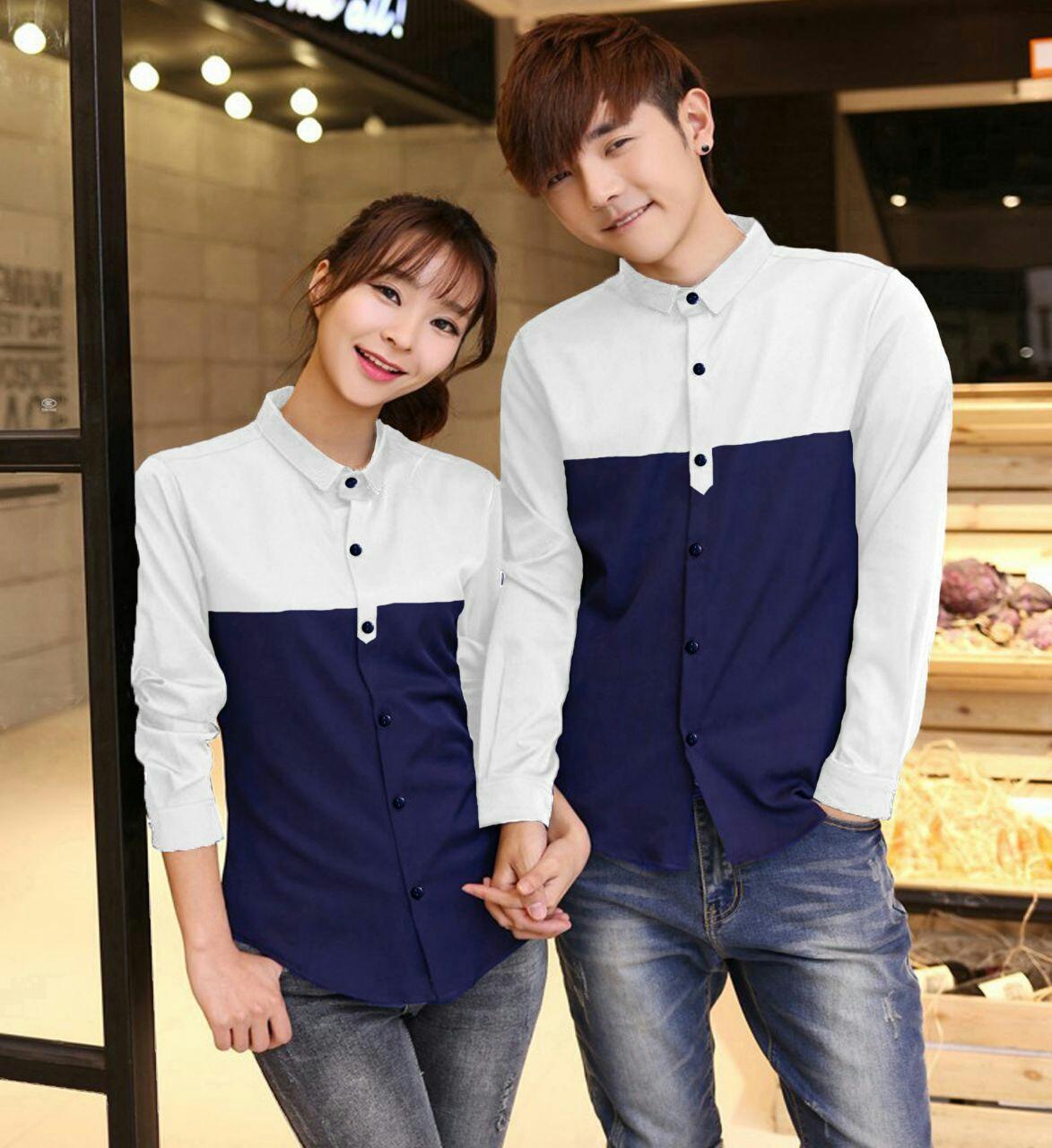 Couple Store - Kemeja Couple NP Lengan Panjang /Baju Pasangan /Atasan Couple / Baju Kapel