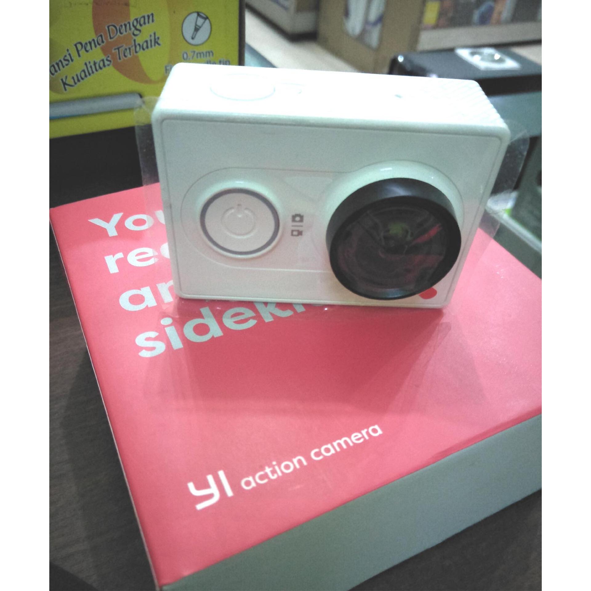 Xiaomi Yi Action Camera White 16MP Free Tongsis + Memory 8GB Vgen Class10