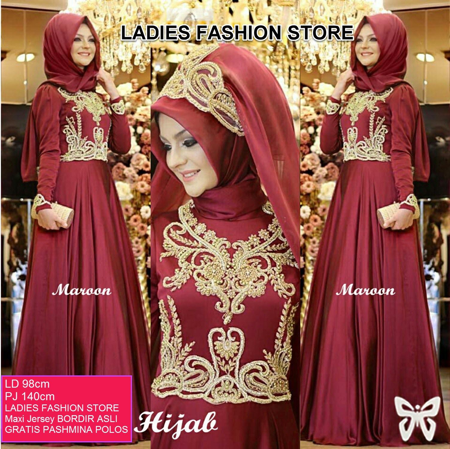 LF Setelan Muslim Syari GRATIS PASHMINA Polos / Maxi Muslim / Dress Gamis Wanita maxi / Setelan Busana Muslim / Baju Muslim Wanita / Hijab Fashion Style / Gamis Wanita / Gaun Gamis Terbaru / Gaun Murah / Baju Lebaran / Gamis Murah (incesspr) ss - marun