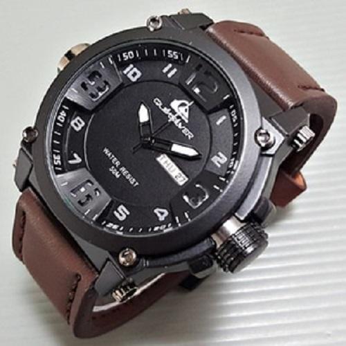 Jam Tangan Quiksilver Outdoorwatch/ Quicksilver / Rip-curl Ocean surfing - Jam Tangan Sport / Kasual Pria - Genuine Leather Strap / Tali Kulit