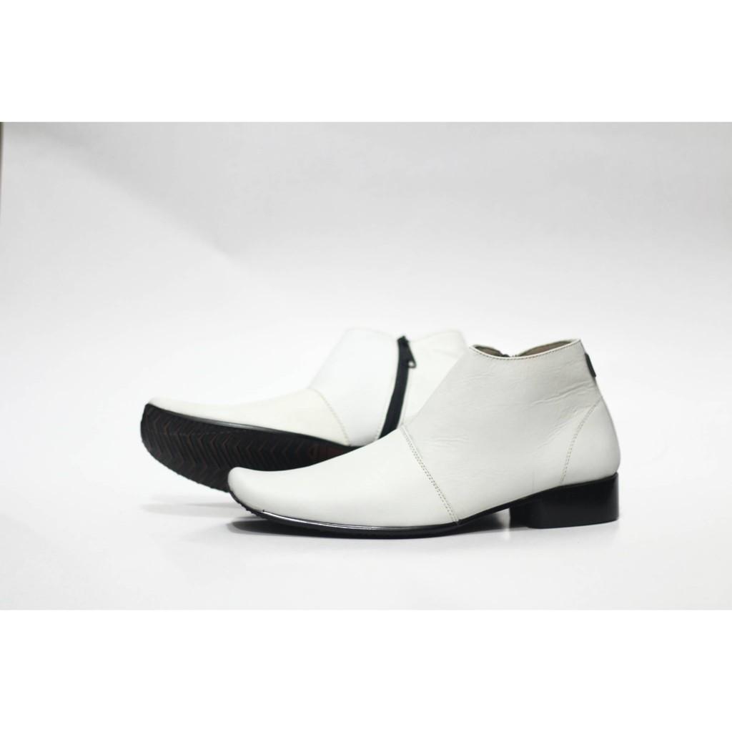 Sepatu Kulit Asli Semi Boots Formal Cevany Man Pantofel Pria Murah Brodo Casual Sneakers Kickers Tan