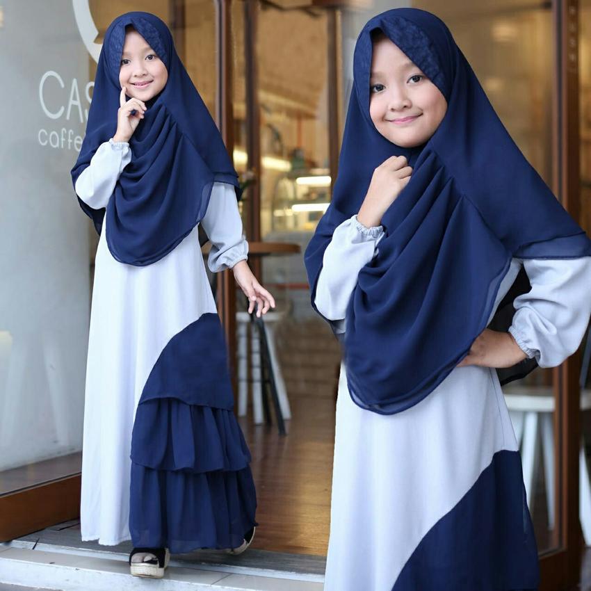 Jessica Fashion Syari Anak Cikita Untuk Anak 7-10 Tahun - Maroon - Best Seller 1