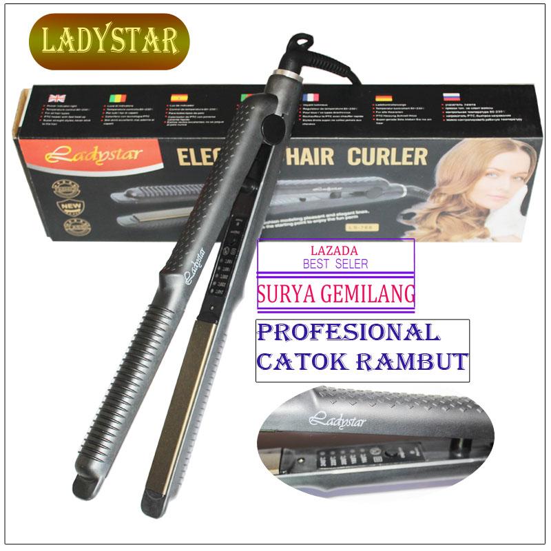 Ladystar LS-768 Catok rambut profesional temperatur suhu 2 in 1/ catok rambut modern Styling