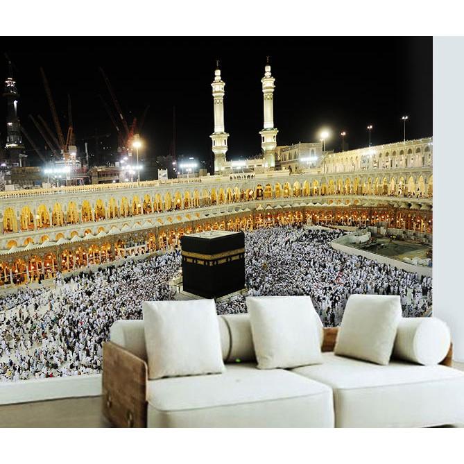 (JNH Shop) Wallpaper Custom Mekah Kabah Mecca 2M X 3M