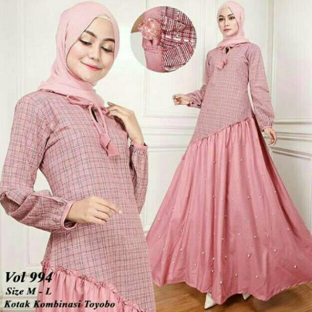 GAMIS KATUN IMA TOYOBO MUTIARA KOMBINASI