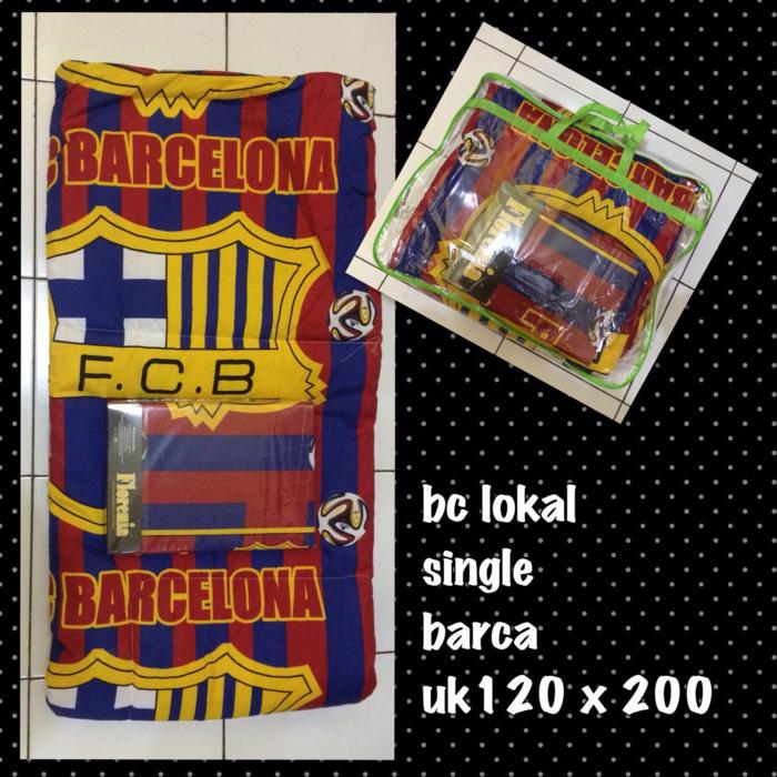 Terbaru Laris - Bedcover Set (Bedcover + Sprei) Single No.3 Motif Klub Bola Barcelona / Barca Kode BANGSA-sprei58