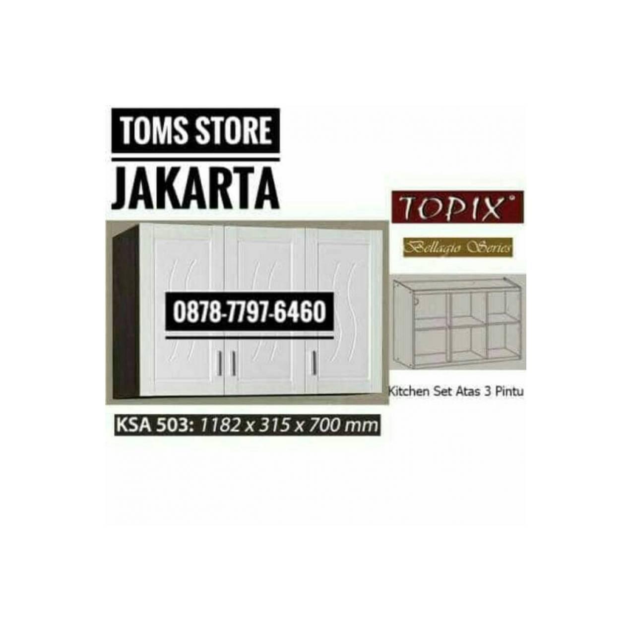 Harga Kitchen Set Lemari Gantung Dapur Topix 3 Pintu Rak