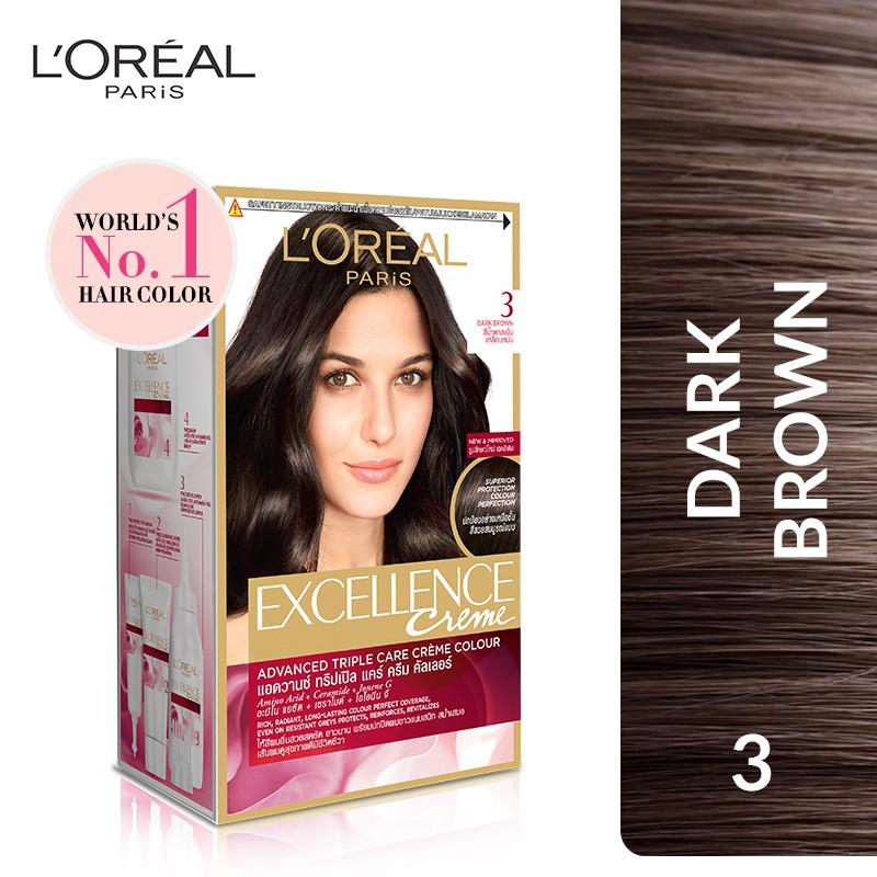 L'Oreal Paris Excellence Creme - #3 Natural Dark Brown
