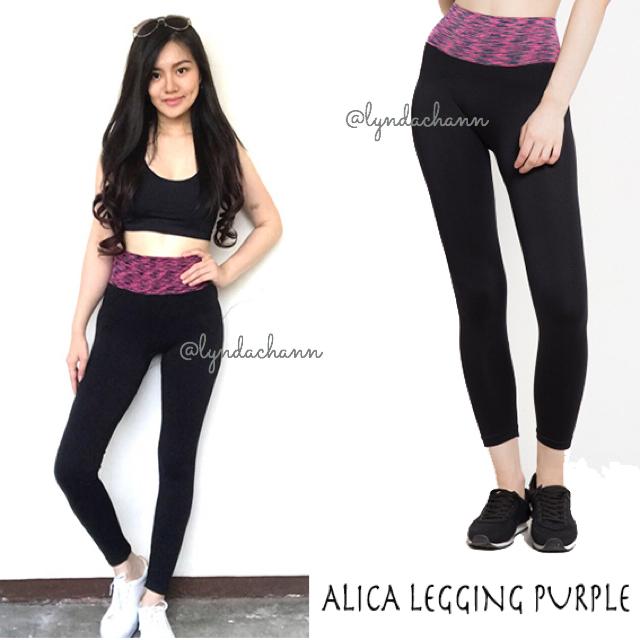 LYNDACHANN REAL PIC ! LEGGING HIGHWAIST ALICA PINK / PANTS / CELANA WANITA / CELANA YOGA / LEGGING WANITA / CELANA SENAM