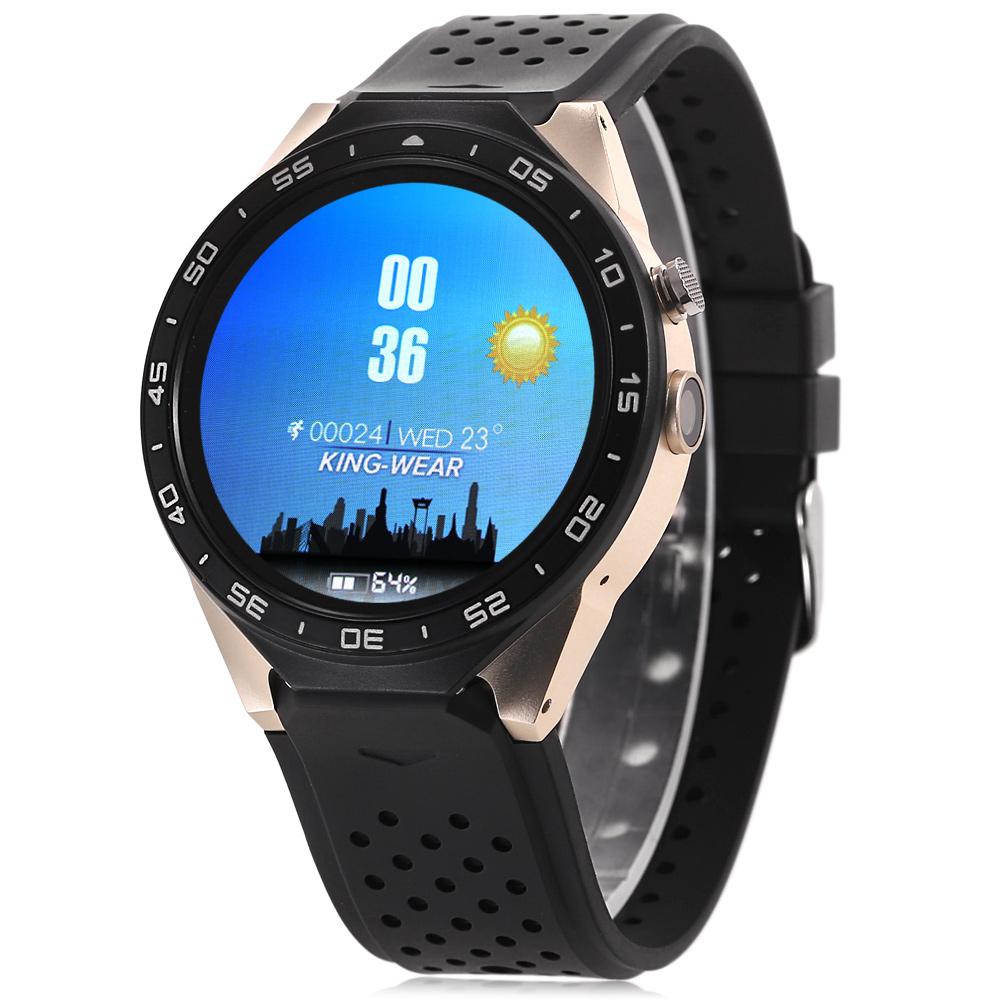 Kingwear Kw88 Android 5.1 OS Smartwatch Elektronik 1.39 Inch Mtk6580 Dukungan Telepon Jam Tangan Cerdas 3G Wifi Nano Sim WCDMA