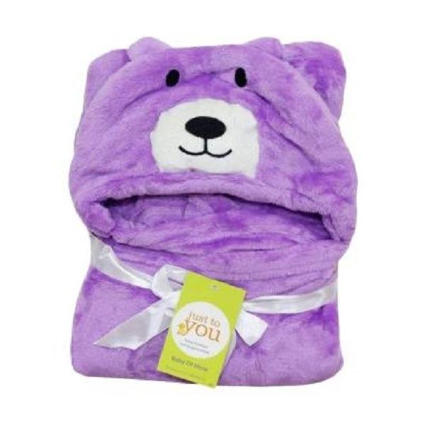 GEMA Selimut Bayi Topi Double Fleece Carter - BearUngu