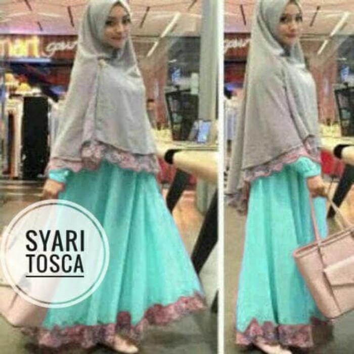 (JNH Shop) Syafina Gamis Maxi Syari Baju Muslim Remaja Wanita Bagus Murah Fira Tk
