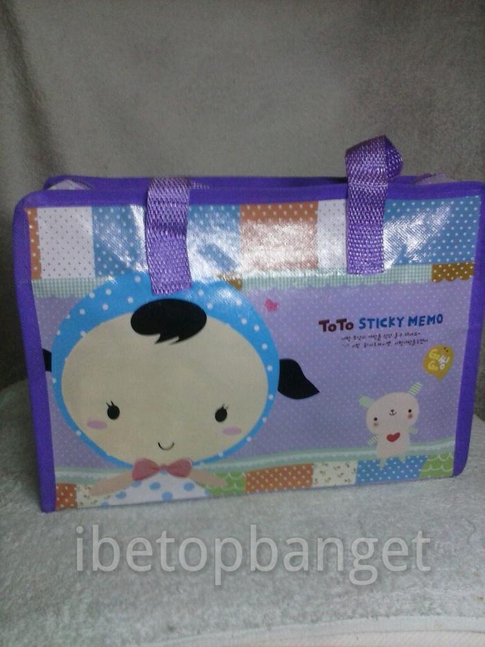 Tas jinjing plastik imut ungu - CTbOtm