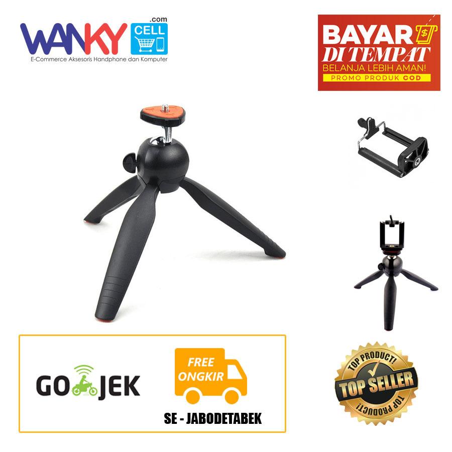 Yunteng Tripod Mini YT-288 Mini For Camera & Smartphone With Holder U - Hitam
