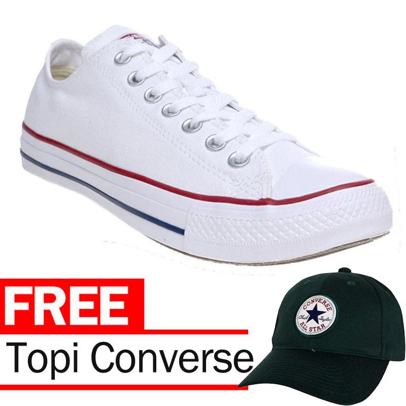 Just Cloth Sepatu Sneakers All Star Pria Wanita Casual Basic Polos + Free Topi Baseball All Star
