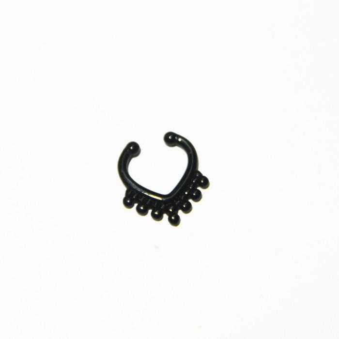 BP0012 (anting jepit hidung/nose fake piercing/tidak perlu tindikan) - Anting pria keren - Terlaris - Termurah