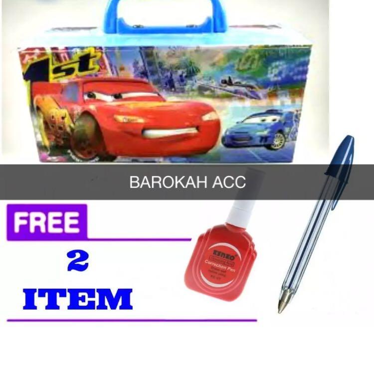 Tempat / Kotak Pensil Karakter CARS Dengan Kode + FREE Tipe X + Pulpen Cantik-BR