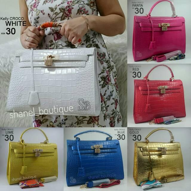 Tas Fashion Wanita Kelly Croco doff diamond uk30 ts12330